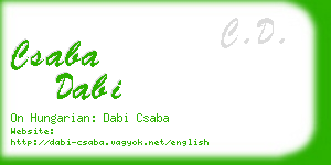 csaba dabi business card
